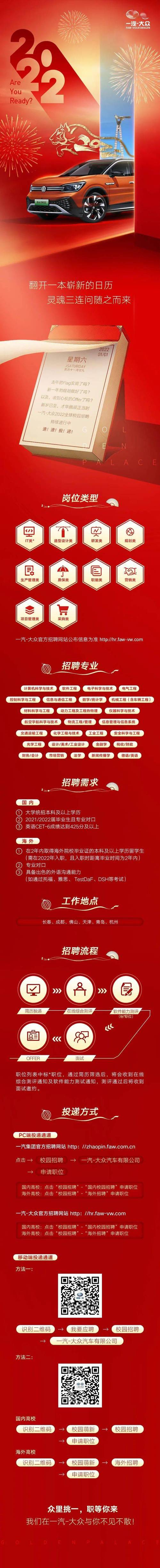 急招一汽大众生产线工人 一汽大众汽车厂大量招人